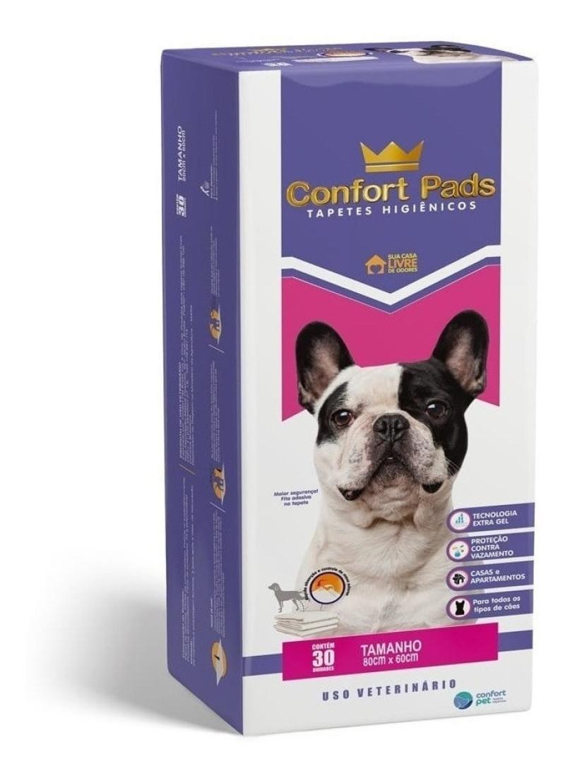 Tapete Higiênico Para Cachorro 80x60cm Confort Pads 30un