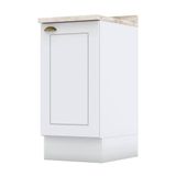 Balcão 1 Porta 40 Cm Americana Branco Com Tampo Calcare - Henn