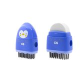 Apontador-borracha-vassourinha 3-em-1 Com Depósito Azul
