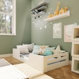 Cama Infantil Montessoriana Solteiro Liz Yescasa Branco Perfect Wood