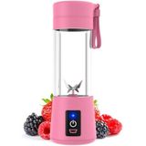 Mini Liquidificador Portátil Juicer Cup 6 Lâmina Usb - Rosa