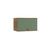 Armário Aéreo Celeste Kappesberg 100% Mdf 1 Porta Basculante Nogueira/verde 60cm