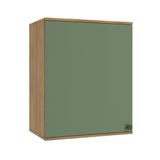 Armário Aéreo Celeste Kappesberg 100% Mdf 1 Porta Nogueira/verde 60cm