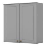 Armário Aéreo 2 Portas 80 Cm Americana Cinza - Henn