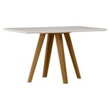 Mesa De Jantar 160x90 Cm Mariah Com Vidro Ype Off White - New Ceval