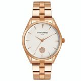 Relogio Mondaine Feminino Rosé 32478lpmvde1 Flor Dourado