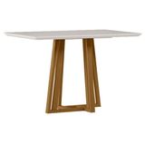 Mesa De Jantar 120x80 Cm Sarah Com Vidro Ype Off White - New Ceval