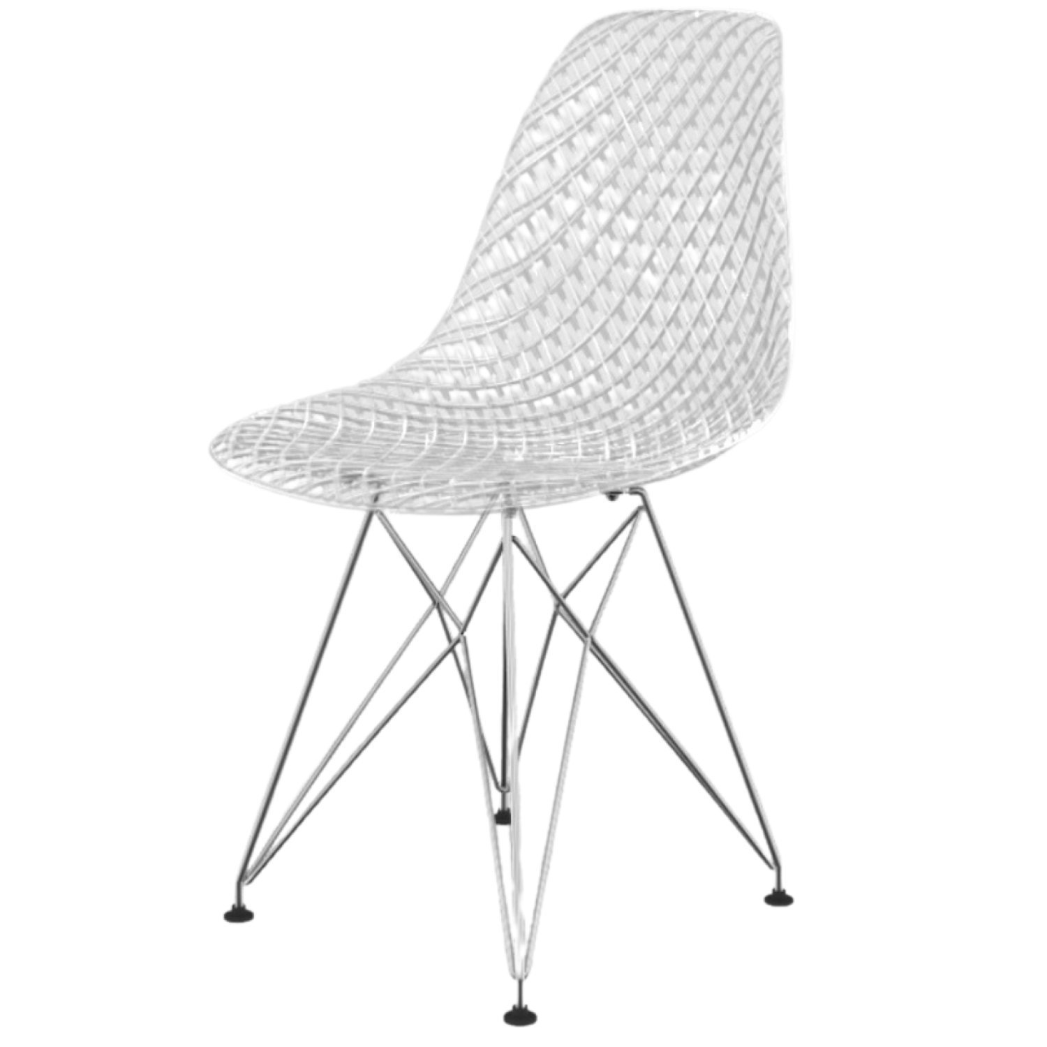 Cadeira Para Sala De Estar Eames Maglia Pc Eiffel Transparente