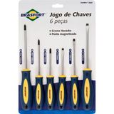 Jogo De Chaves De Fenda-philips Com 6 Peças Brasfort