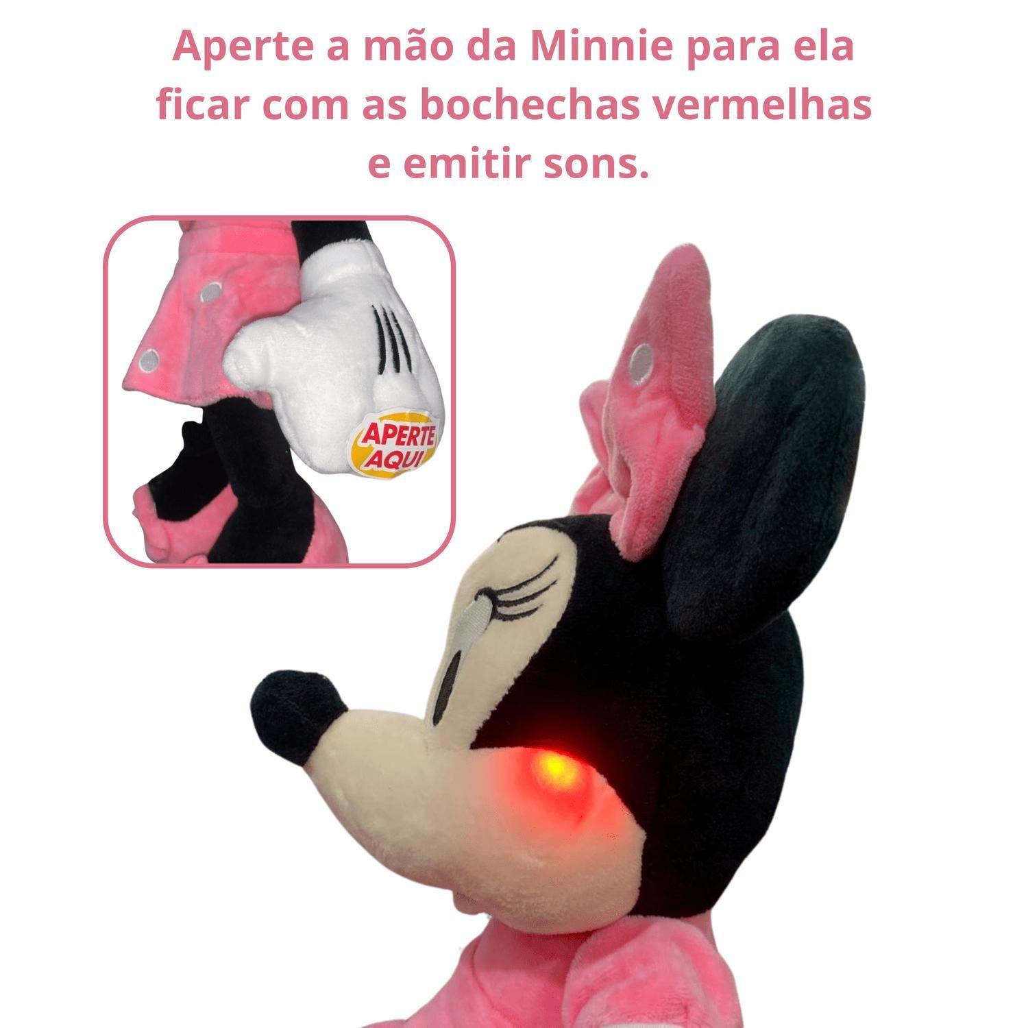 Pelucia Disney Miniie Com Sons E Luz Multikids Br1512