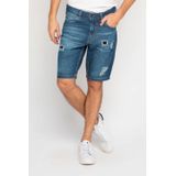 Bermuda Masculina Jeans Relaxed Puída Polo Wear Jeans Médio