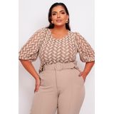 Blusa Feminina Plus Size Em Malha Tricot