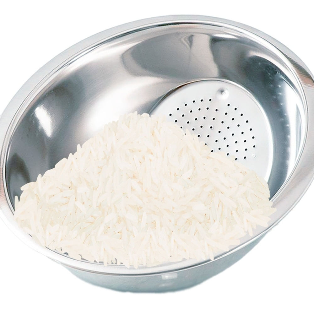 Escorredor Lavador De Arroz Macarrão Aço Inox