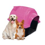 Casinha Pet Raças Médias E Grandes N5 Iglu Para Cachorro Rosa