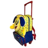 Mochila Infantil Escolar Cachorro Rodinha Amarela