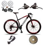 Bicicleta Aro 29 Alumínio Freio A Disco 27 Velocidades Alavanca Cor:azul E Rosa,tamanho:17&quot;