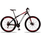 Bicicleta Bike Aço Aro 29 Suspensão Dianteira 21 Velocidades Freio A Disco Vermelho