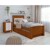 Cama Solteiro Ambiente Athenas Com Auxiliar Frassino Off White Flex