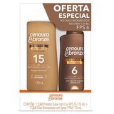 Kit Cenoura &amp; Bronze Protetor Solar Com Cor Fps 15 + Óleo Bronzeador Spray 110ml