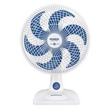 Ventilador De Mesa Mondial Super Power 6 Pás 60w 30cm Branco E Azul Escuro Vsp-30-w 220v