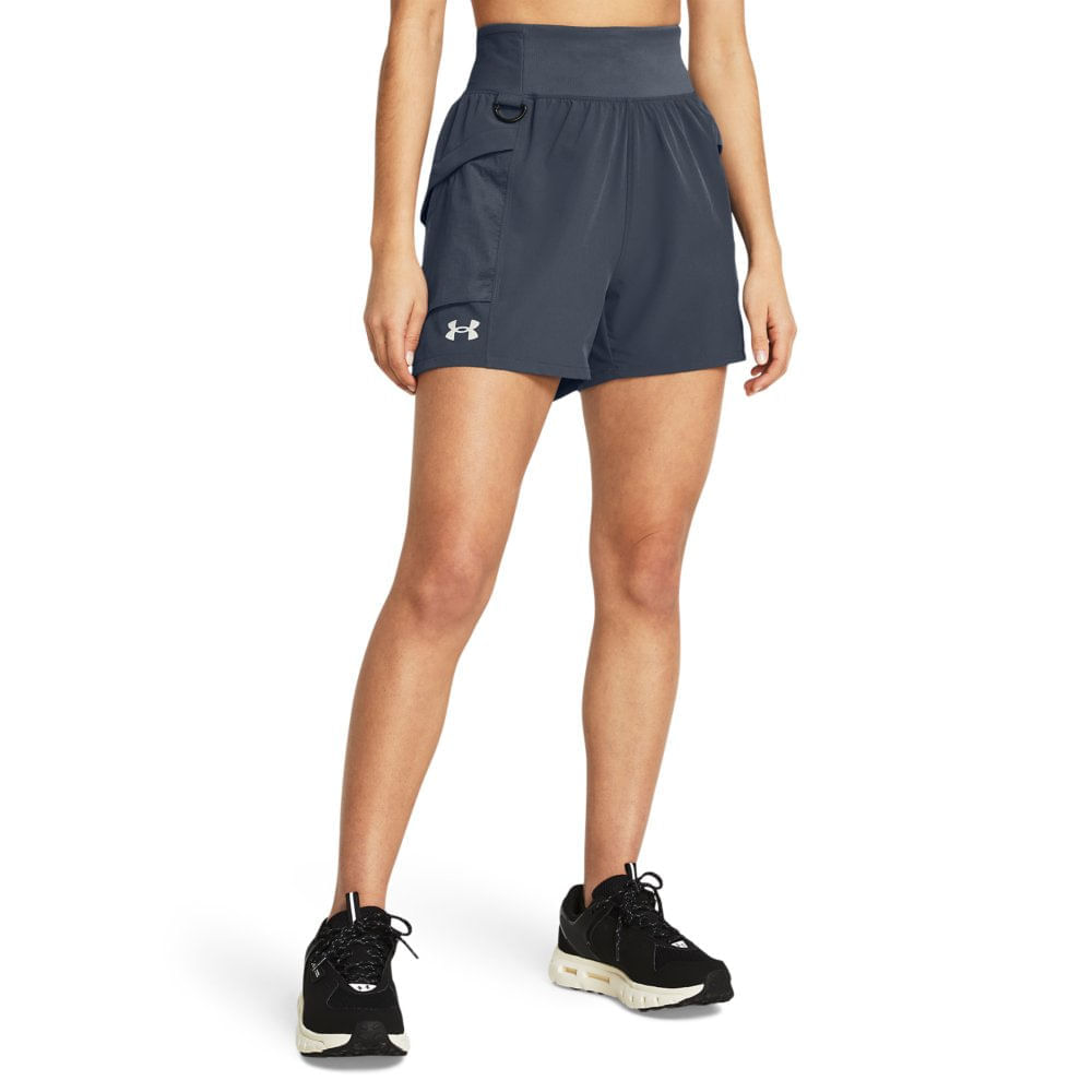 Shorts De Trilha Feminino Under Armour Lauch Gg Cinza