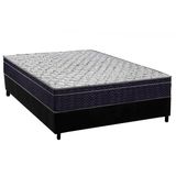 Conjunto Box Viúva: Colchão Anatômico Ortobom D45 / Airtech 150 + Base Crc Suede Black(128x188)