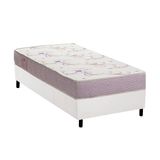 Conjunto Box Solteiro: Colchão Espuma Ortobom D20 Physical Resistente Bordado + Base Crc Courano White(88x188)