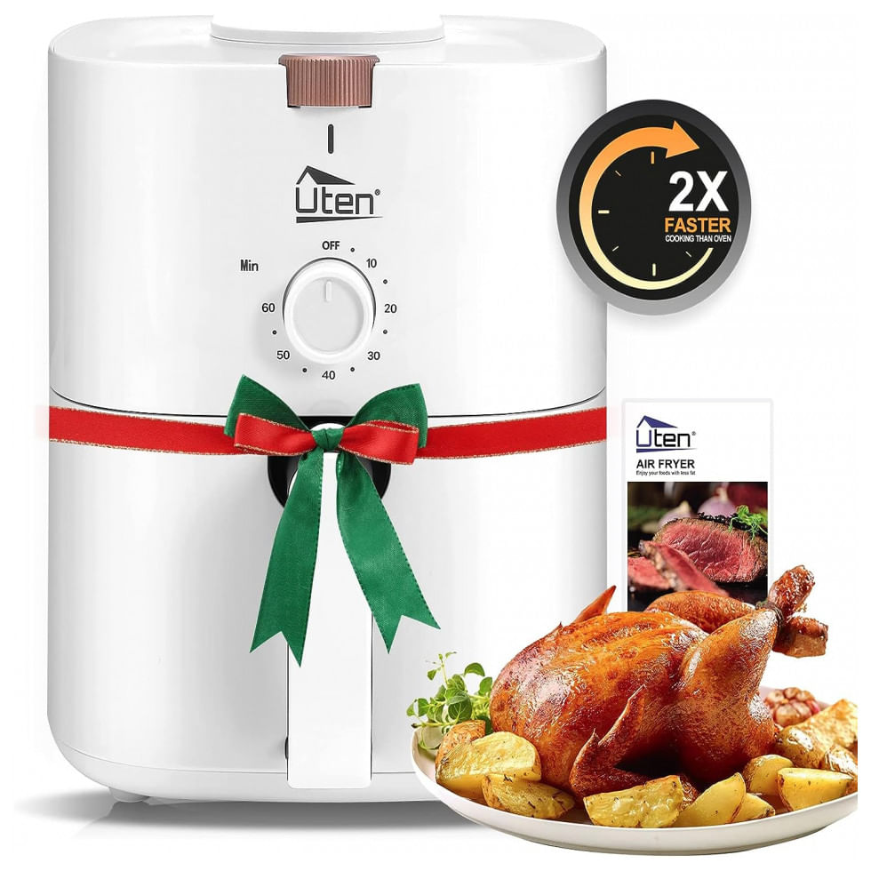 Fritadeira Eletrica Airfryer 4l De Capacidade Com Temperatura Ajustavel E Temporizador, 1700w, Branca, 110v, Uten, Branco