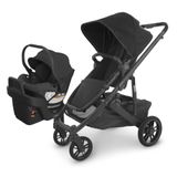 Carrinho De Bebê Travel System Com Opção Reversível,  Arnês 5 Pontos, Cadeirinha Infantil Aria E Base, Uppababy Cruz V2, Preto