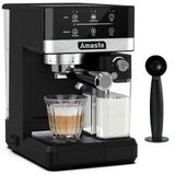 Máquina De Café Expresso 3 Em 1, 20 Bar Com Visor Digital, Vaporizador De Leite E 6 Modos De Preparo Predefinidos, 110v 1350w, Amaste Cm5340, Preta