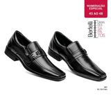 Sapato Social Masculino Metal Elástico Tamanho Especial Preto 45