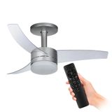 Ventilador de Teto Arno Ultimate VX15 com Controle Remoto, 3 Pás (105cm), Prata, Bivolt