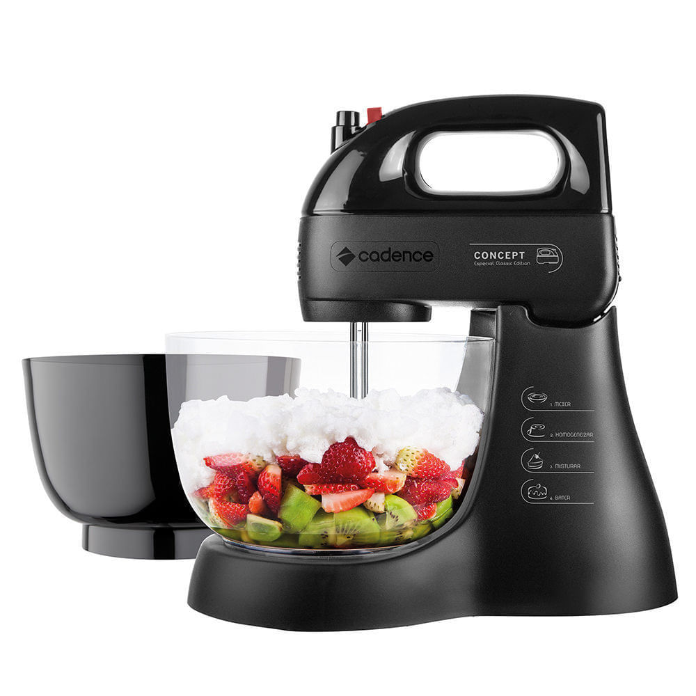 Batedeira Concept Special 220v Com 2 Tigelas Preto Cadence