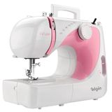 Máquina De Costura Elgin Futura Jx-2040 600 Ppm Branco/rosa - 127v