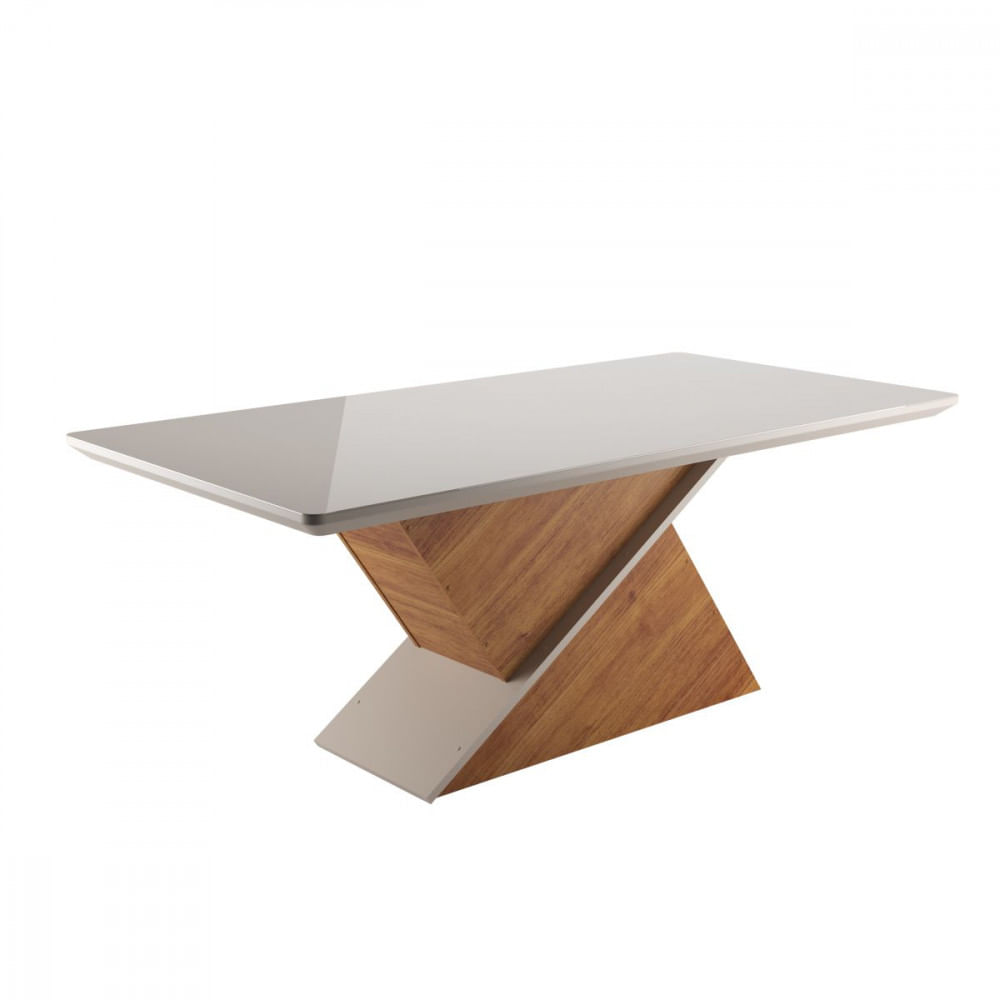Mesa De Jantar Glamour 200x90cm Mel Blonde Off White Viero