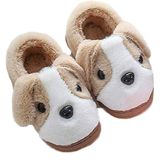 Pantufa Infantil Meninos Antiderrapante Cachorrinho 20 Ao 38 - Marrom - 40/41