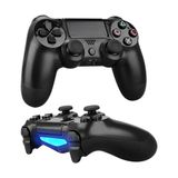 Controle Ps4 Joystick Wireless Sem Fio Compatível C/ Vídeo Game Pc E Celular Preta