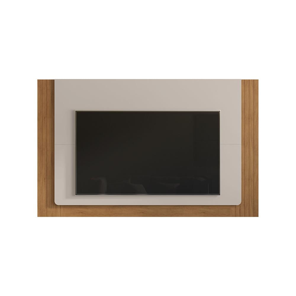 Painel Roma Sala Para Tv Até 60 Polegadas Off White/cedro