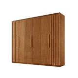 Guarda Roupa Casal Roma Mdf 6 Portas E 2 Gavetas Moderna Naturalle