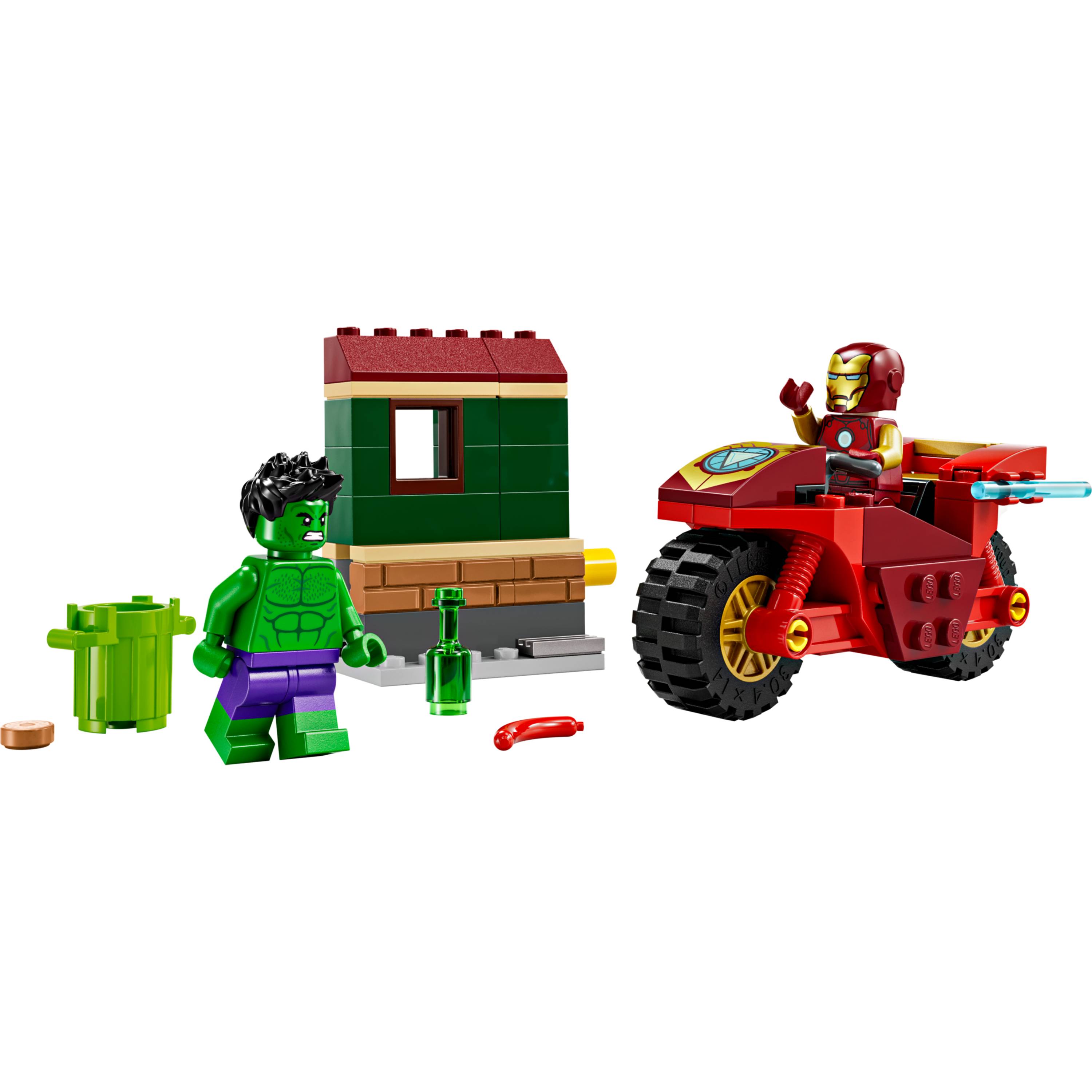 Lego Lego Marvel - Homem De Ferro Com Bicicleta E O Hulk