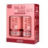 Kit Básico Eico Salão Em Casa Cronograma Profissional Shampoo 450ml E Condicionador 400ml