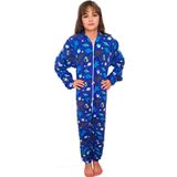 Pijama Infantil Macacão Kigurumi Espaço Azul - Azul Escuro - 1