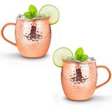 2 Canecas Moscow Mule 450ml Drink Cor Rose Gold