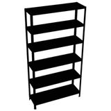 Estante Em Aço Dupla Flex Colorida 176x92x30cm #20/26 Amapá Preto