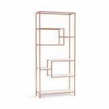 Estante Prateleira Estilo Industrial Organizador 6/4 Níveis Rose Gold