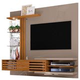 Estante Home Theater Suspenso Frizz Supreme Fendi Naturale - Madetec