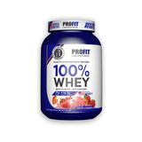 Whey Protein 100% Whey Concentrado Sabor Morango 900g Profit