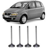 Jogo 4 Válvula Escape Fire 1.4 8v 2005-2021 Flex Metal Leve