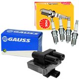 Kit Bobina Gauss + Vela Ngk Fiorino 1.3 8v Fire 2003 A 2004