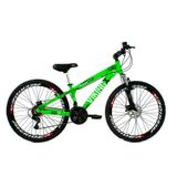 Bicicleta Viking X Tuff 25/30 Freeride Aro 26 Freio a Disco 21 Velocidades Câmbios Shimano Verde Neon